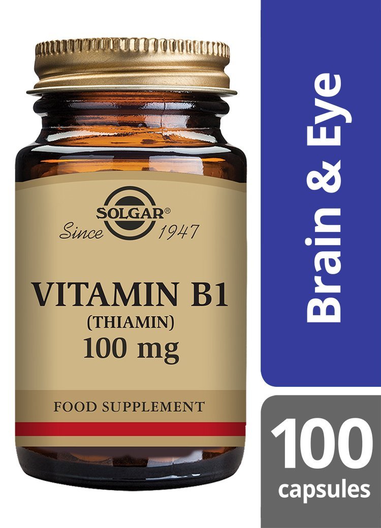 Solgar Vitamin B1 100 mg (Thiamin) Vegetable Capsules