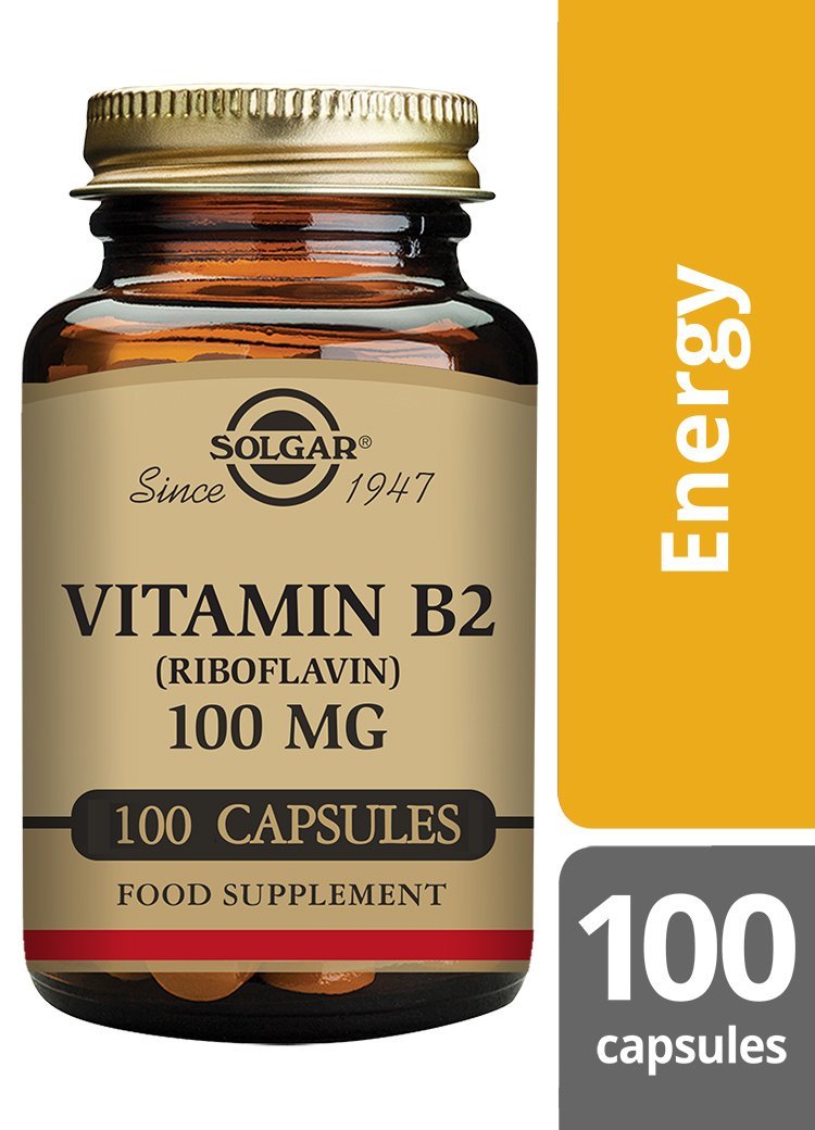 Solgar Vitamin B2 100 mg (Riboflavin) Vegetable Capsules