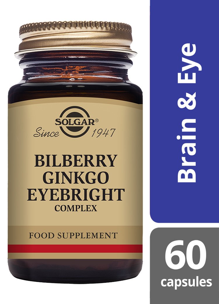 Solgar Bilberry Ginkgo Eyebright Complex Vegetable Capsules