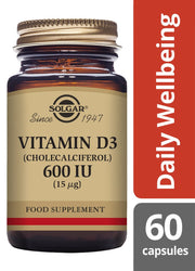 Solgar Vitamin D3 600 IU (15 «µg) Vegetable Capsules