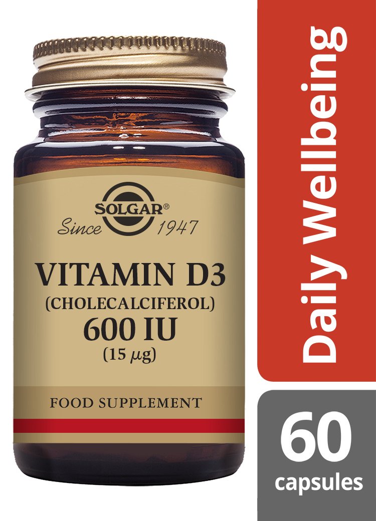 Solgar Vitamin D3 600 IU (15 «µg) Vegetable Capsules