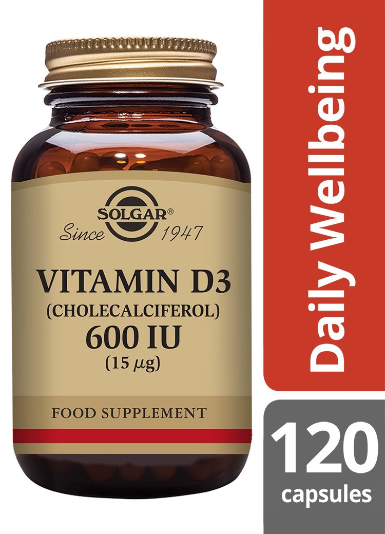 Solgar Vitamin D3 600 IU (15 «µg) Vegetable Capsules