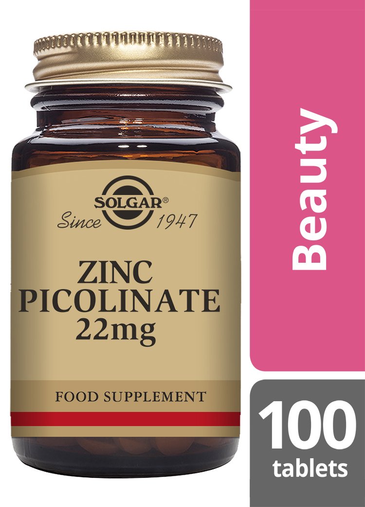 Solgar Zinc Picolinate 22 mg Tablets