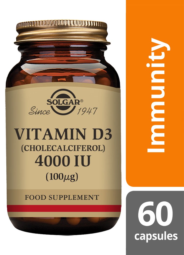 Solgar Vitamin D3 4000 IU (100 «µg) Vegetable Capsules