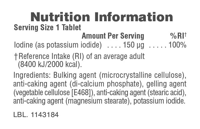 Nature's Plus Iodine 150mcg Tablets