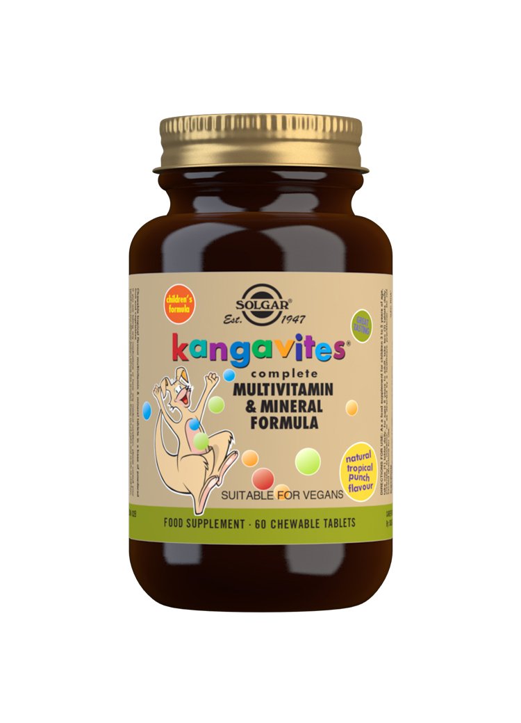 Solgar Kangavites(R) Multivitamin & Mineral Chewable Tablets Tropical Punch