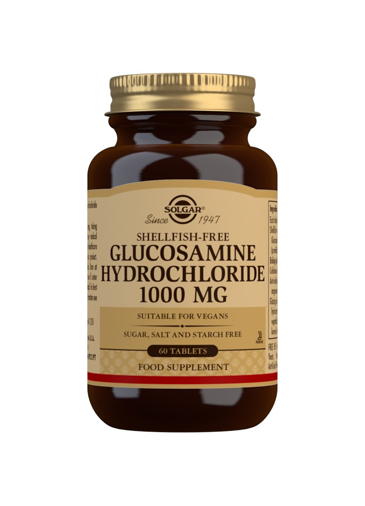Solgar Glucosamine Hydrochloride 1000 mg Tablets (Shellfish-Free) 