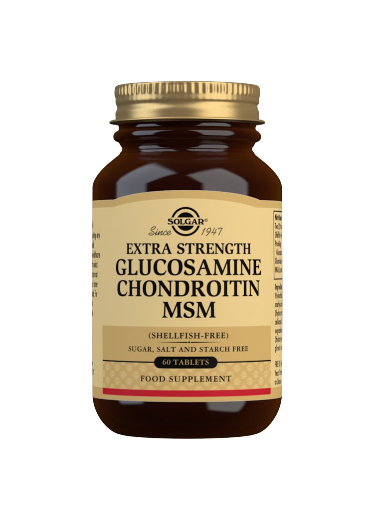 Solgar Extra Strength Glucosamine Chondroitin MSM Tablets (Shellfish-Free)