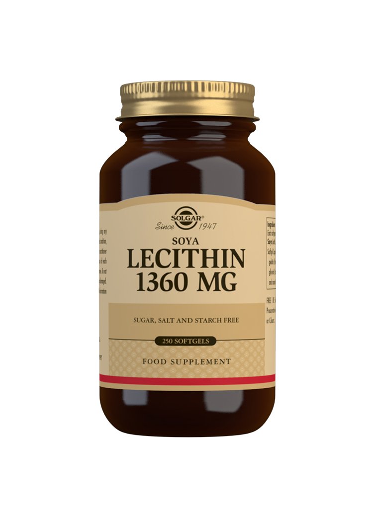 Solgar Soya Lecithin 1360 mg Softgels (now with 180 softgels )