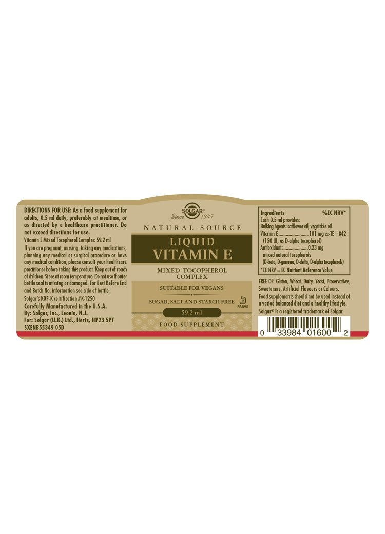Solgar Liquid Vitamin E