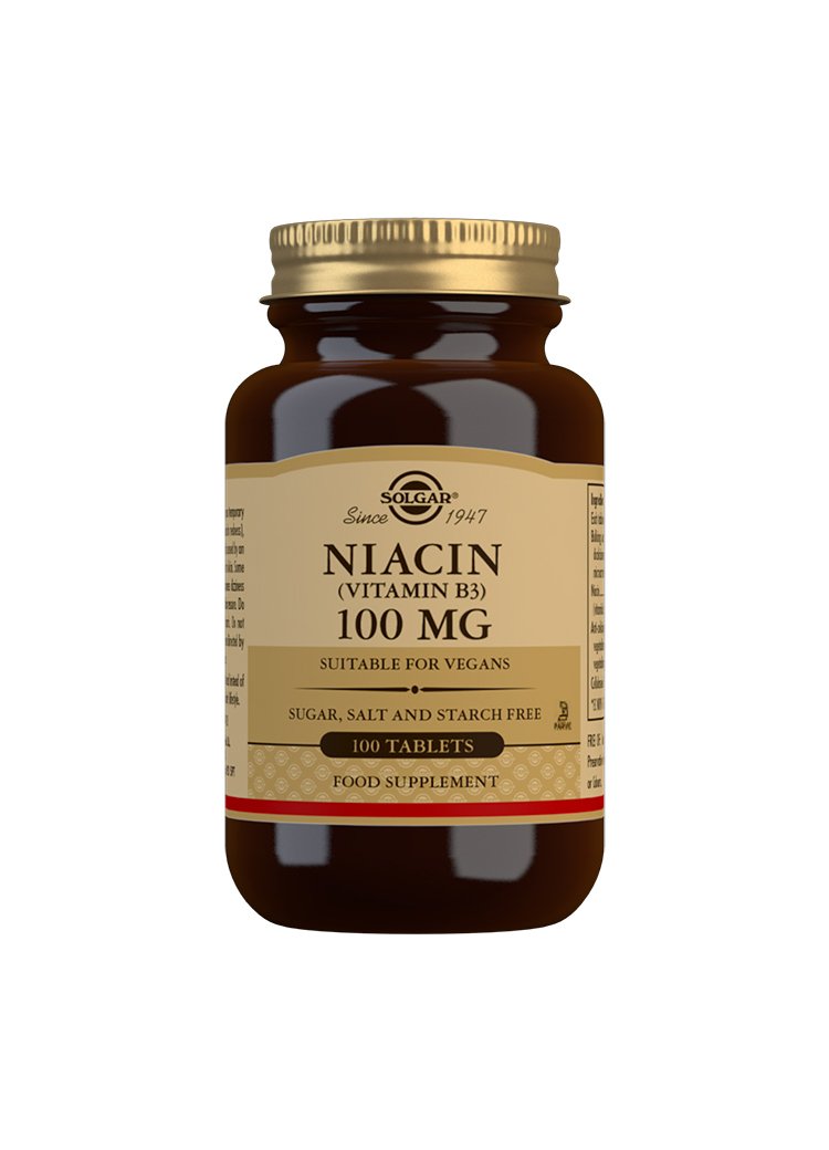 Solgar Niacin 100 mg (Vitamin B3) Tablets 