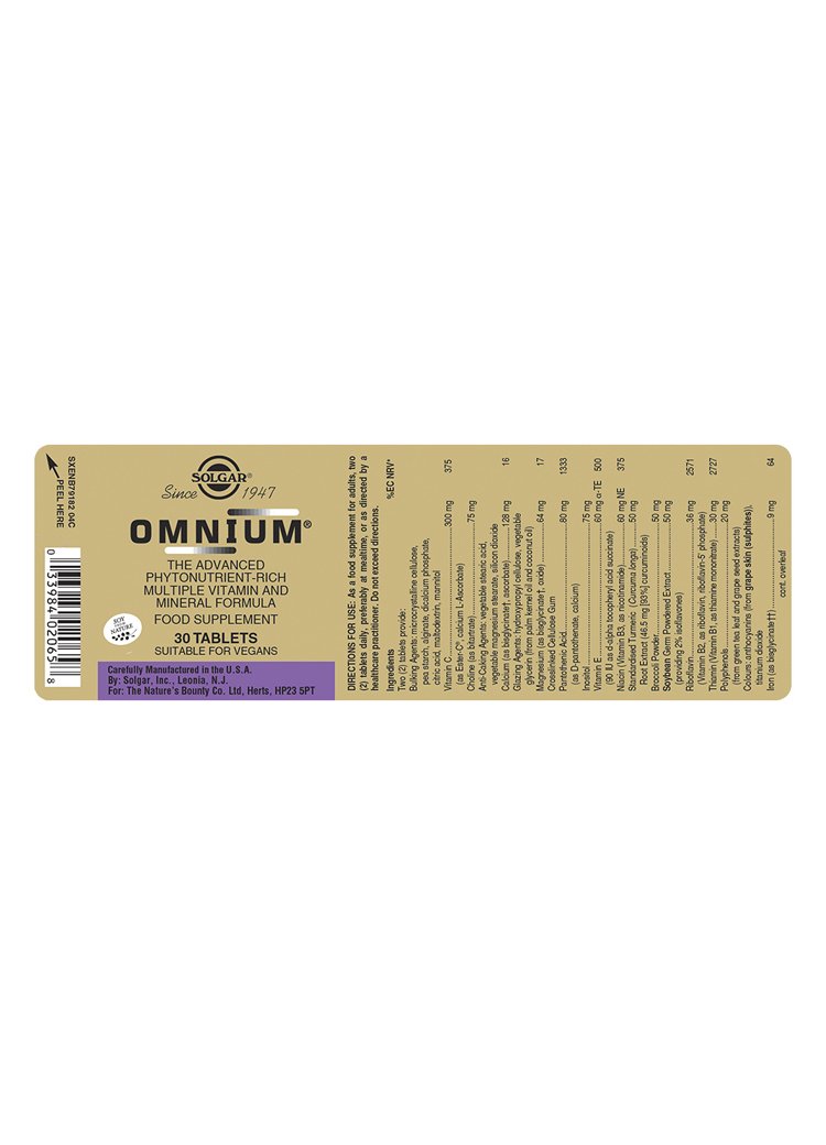 Solgar Omnium(R) Tablets