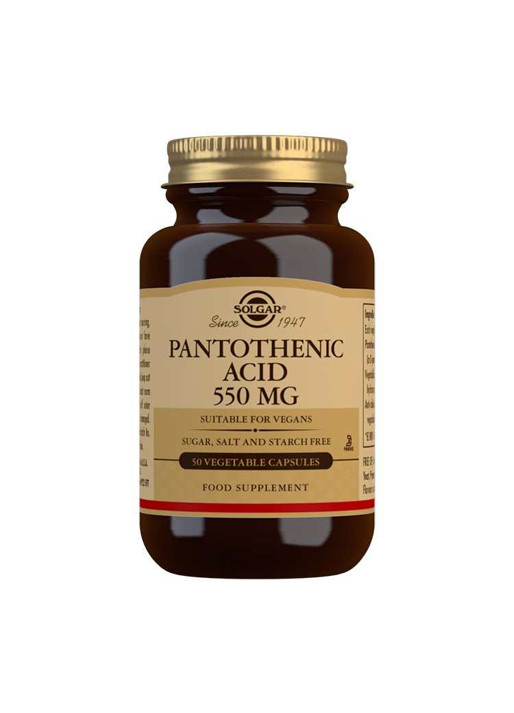 Solgar Pantothenic Acid 550 mg Vegetable Capsules
