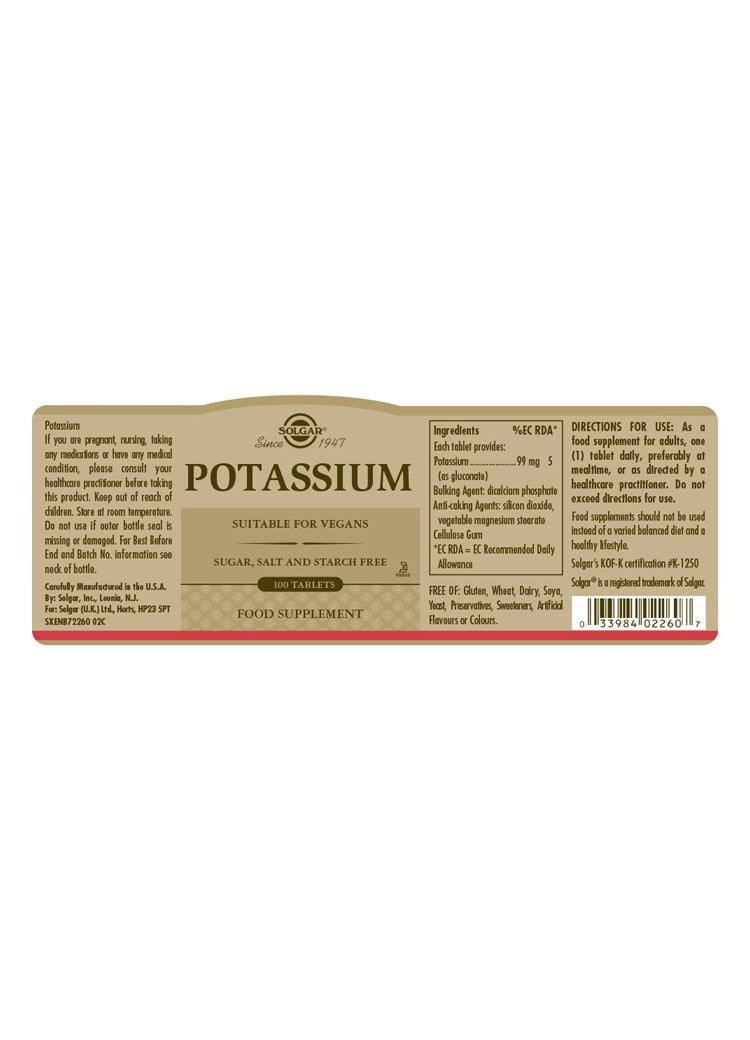Solgar Potassium Tablets