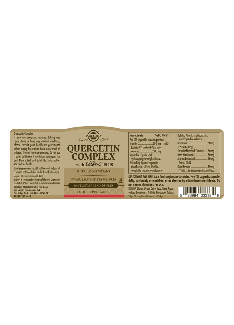 Solgar Quercetin Complex Vegetable Capsules
