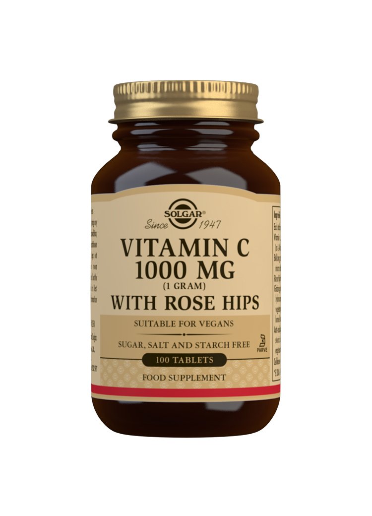Solgar Vitamin C 1000 mg with Rose Hips Tablets