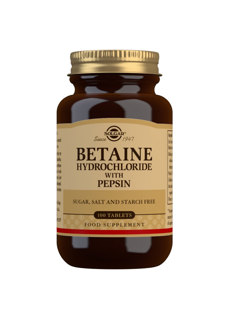 Solgar Betaine Hydrochloride with Pepsin Tablets