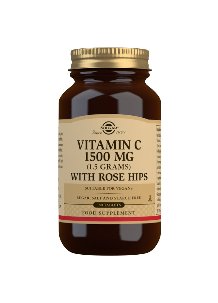 Solgar Vitamin C 1500 mg with Rose Hips Tablets