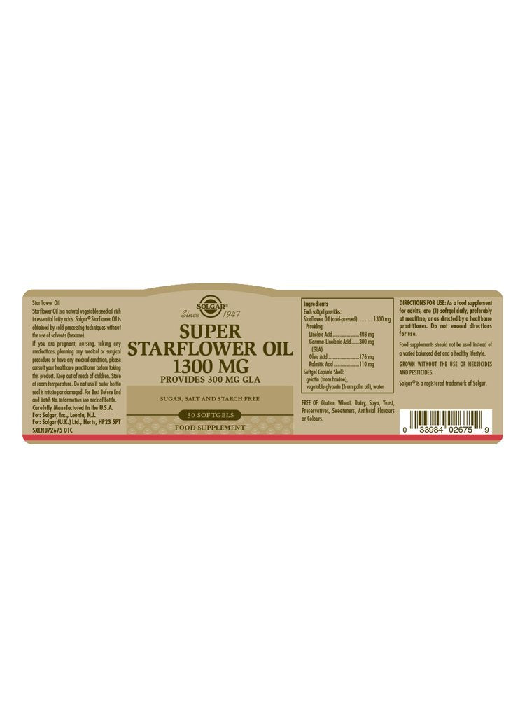 Solgar Super Starflower Oil 1300 mg