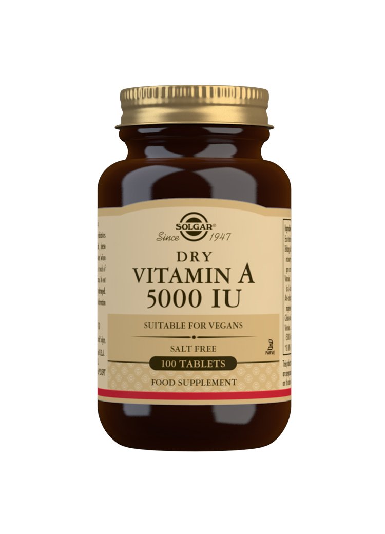 Solgar Dry Vitamin A 5000 IU Tablets