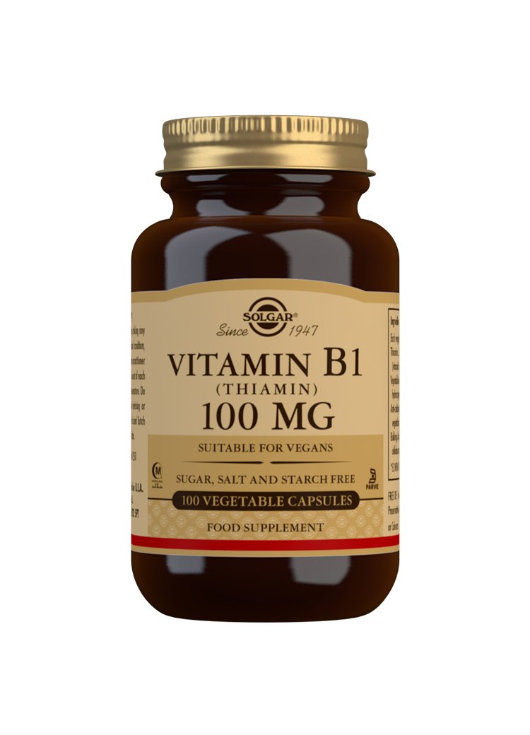 Solgar Vitamin B1 100 mg (Thiamin) Vegetable Capsules