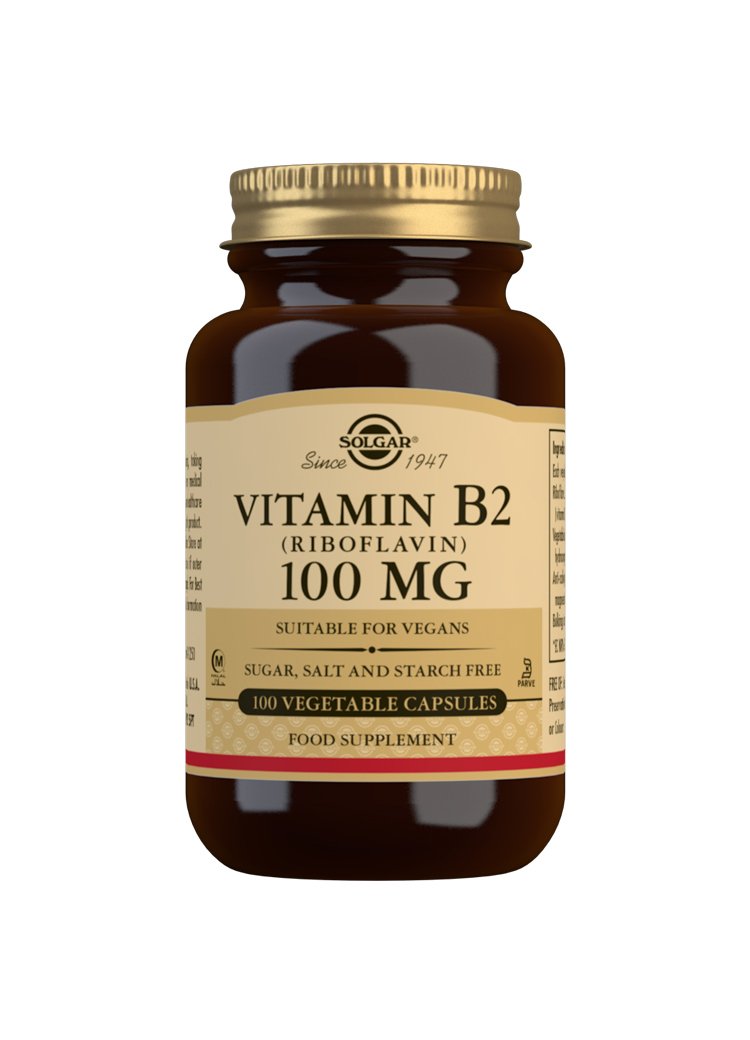 Solgar Vitamin B2 100 mg (Riboflavin) Vegetable Capsules