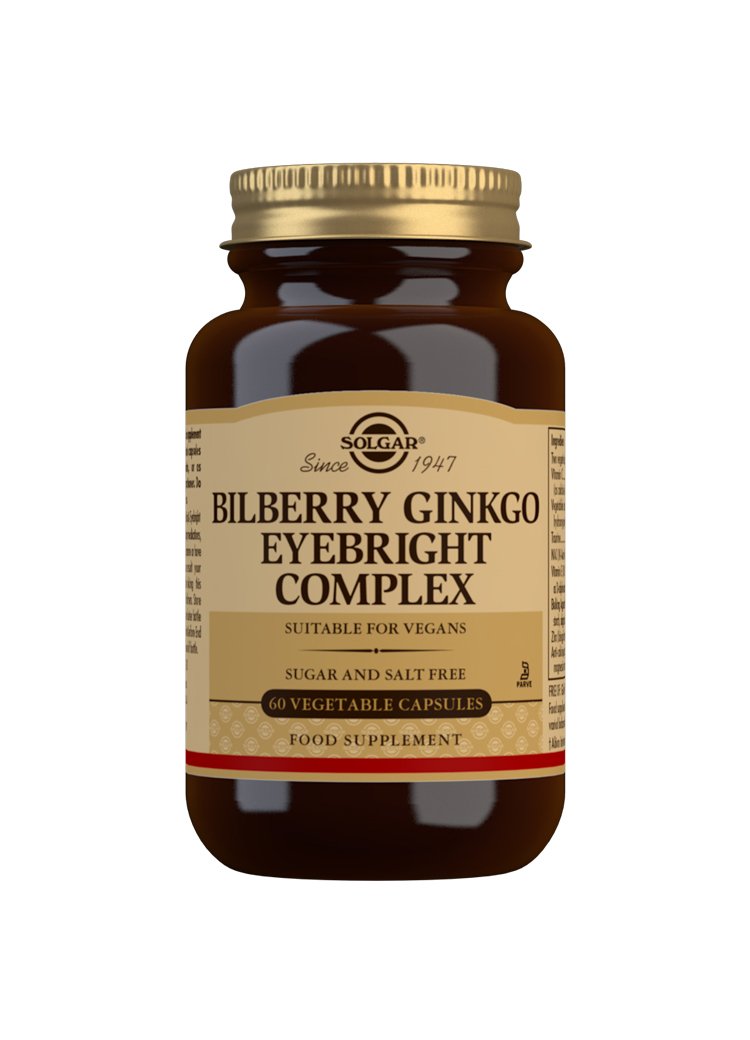 Solgar Bilberry Ginkgo Eyebright Complex Vegetable Capsules
