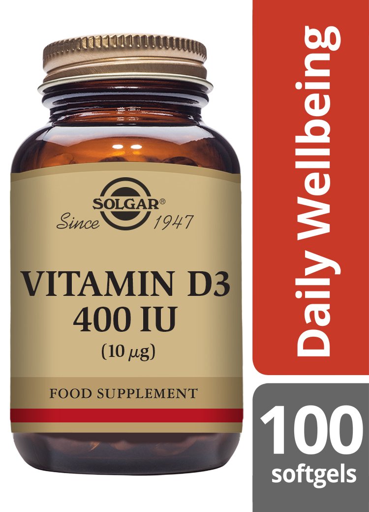 Solgar Vitamin D3 400 IU (10 «µg) Softgels