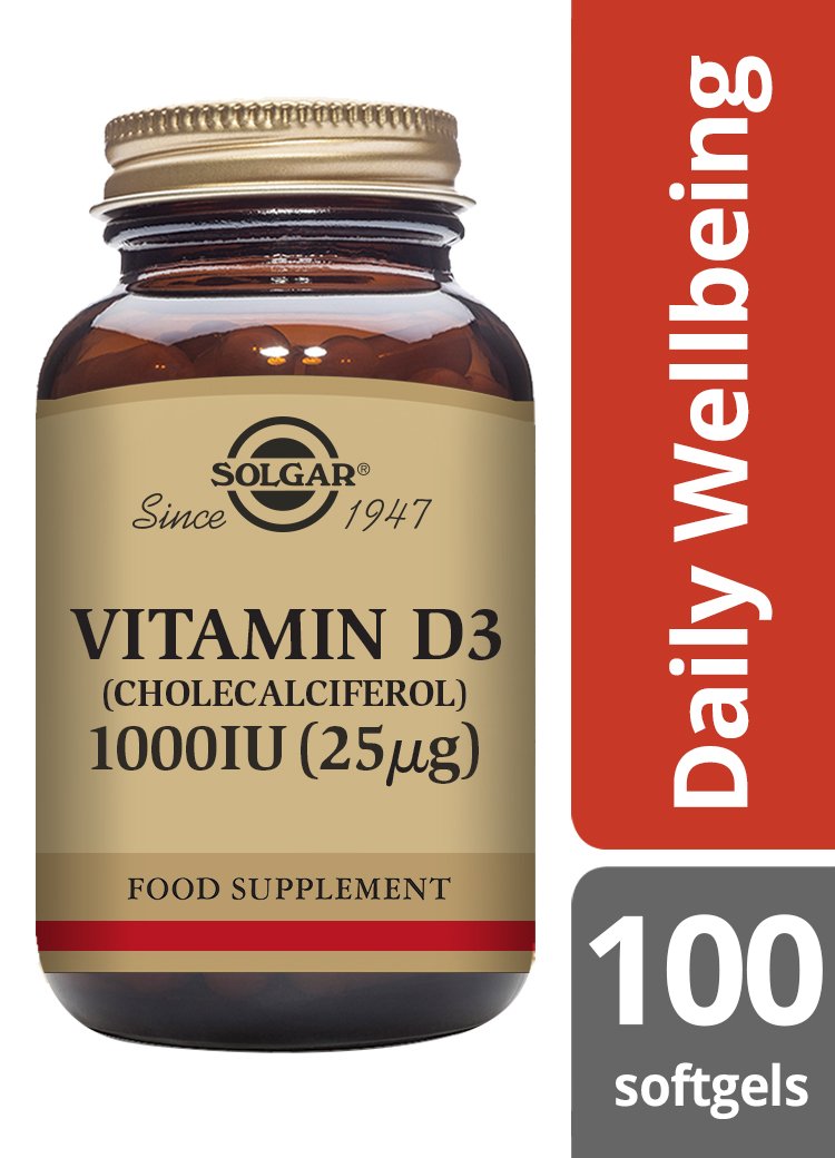 Solgar Vitamin D3 1000 IU (25 «µg) Softgels