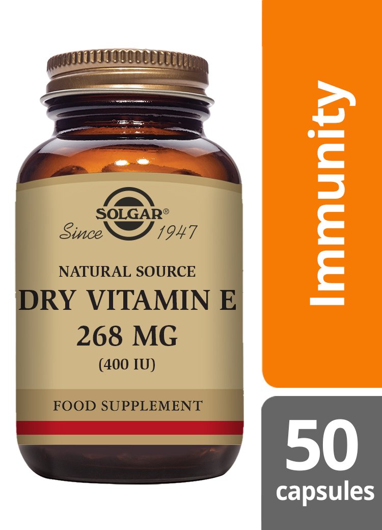 Solgar Dry Vitamin E 268 mg (400 IU) Vegetable Capsules
