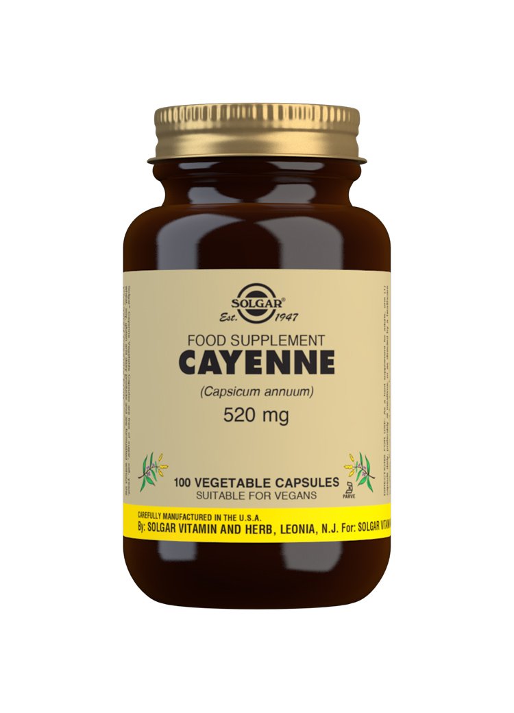 Solgar Cayenne 520 mg Vegetable Capsules
