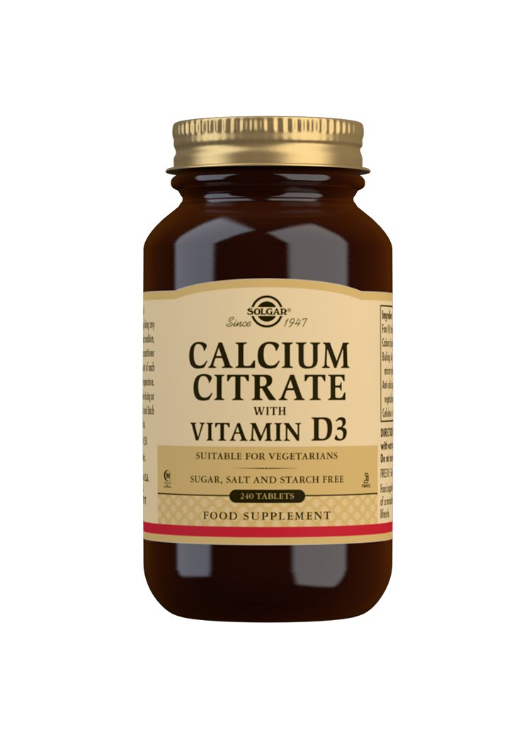 Solgar Calcium Citrate with Vitamin D3 Tablets