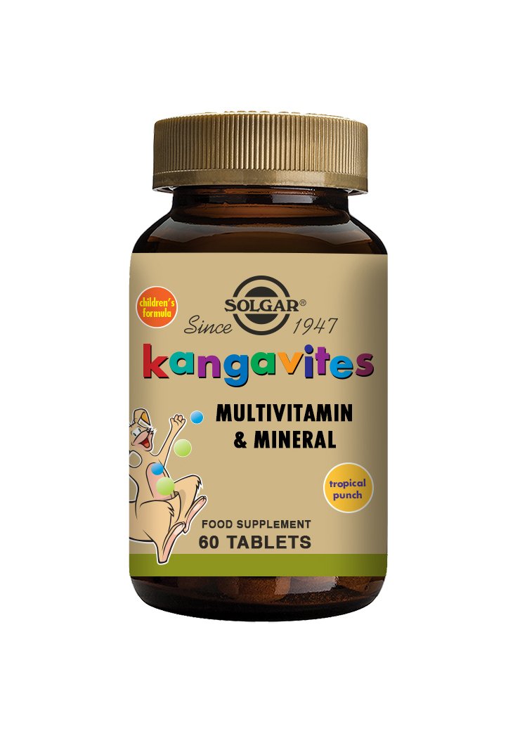 Solgar Kangavites(R) Multivitamin & Mineral Chewable Tablets Tropical Punch