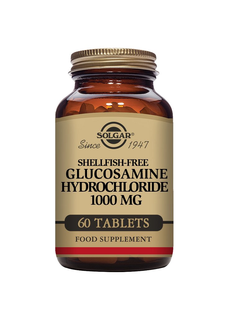 Solgar Glucosamine Hydrochloride 1000 mg Tablets (Shellfish-Free) 