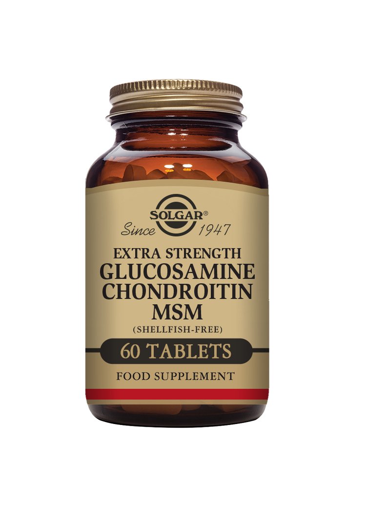 Solgar Extra Strength Glucosamine Chondroitin MSM Tablets (Shellfish-Free)