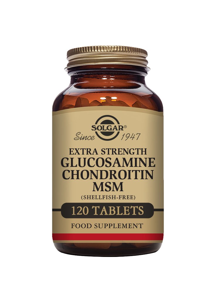 Solgar Extra Strength Glucosamine Chondroitin MSM Tablets (Shellfish-Free)