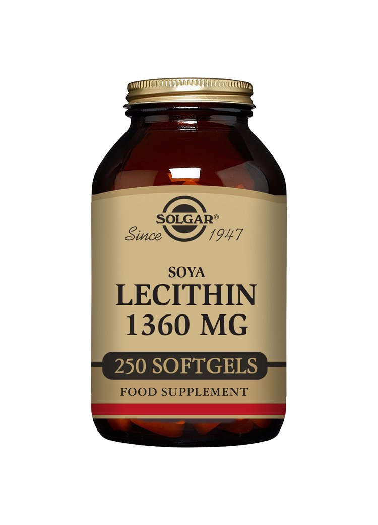 Solgar Soya Lecithin 1360 mg Softgels (now with 180 softgels )
