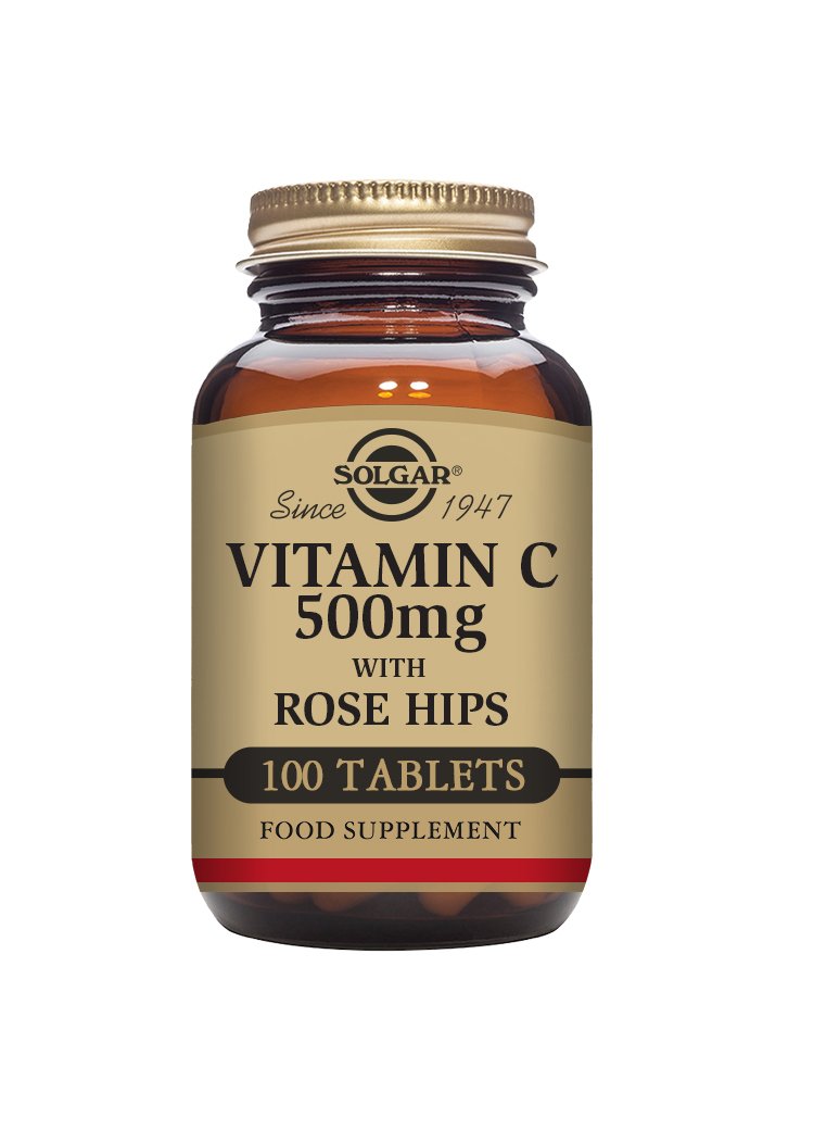 Solgar Vitamin C 500 mg with Rose Hips Tablets