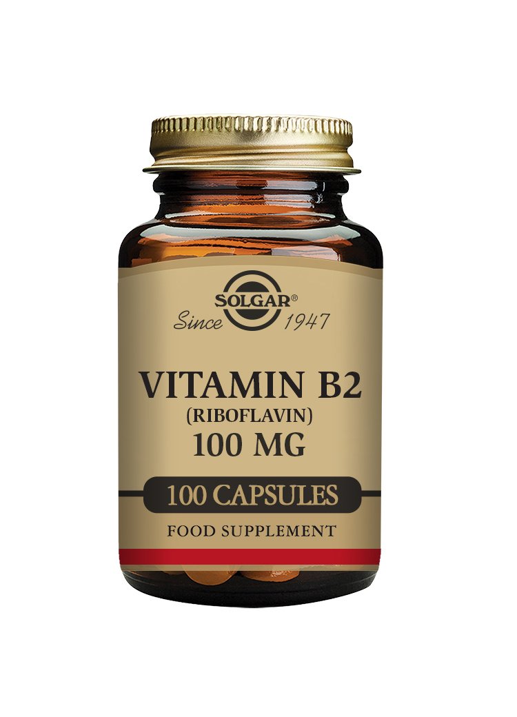 Solgar Vitamin B2 100 mg (Riboflavin) Vegetable Capsules