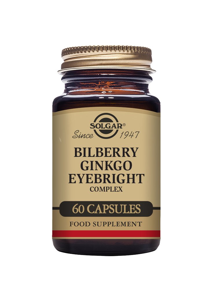 Solgar Bilberry Ginkgo Eyebright Complex Vegetable Capsules