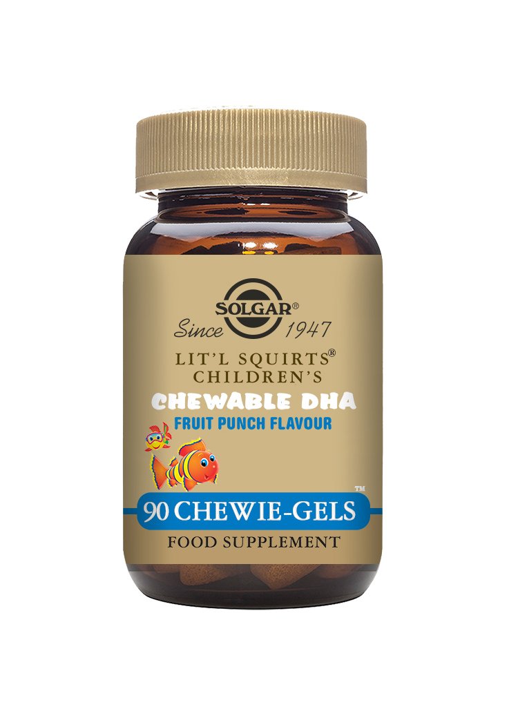 Solgar lit'l squirts(TM) Children's Chewable DHA Chewie-Gels(TM) Natural Fruit Punch Flavour