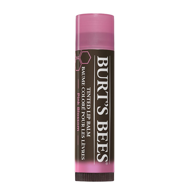 Burt's Bees 100% Natural Tinted Lip Balm Pink Blossom with Shea Butter & Botanical Waxes