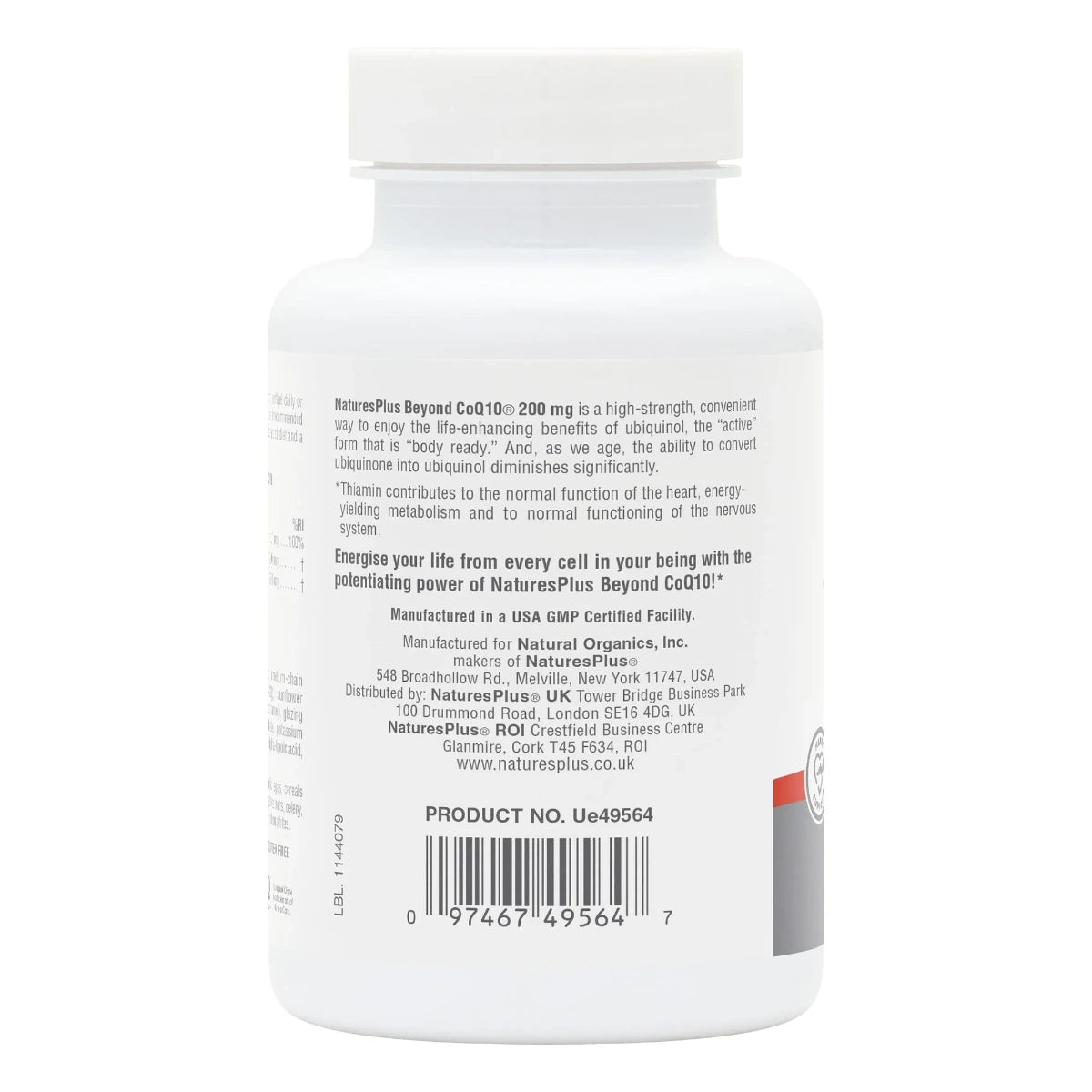 Nature's Plus Beyond Coq10 200mg Ubiquinol Softgels