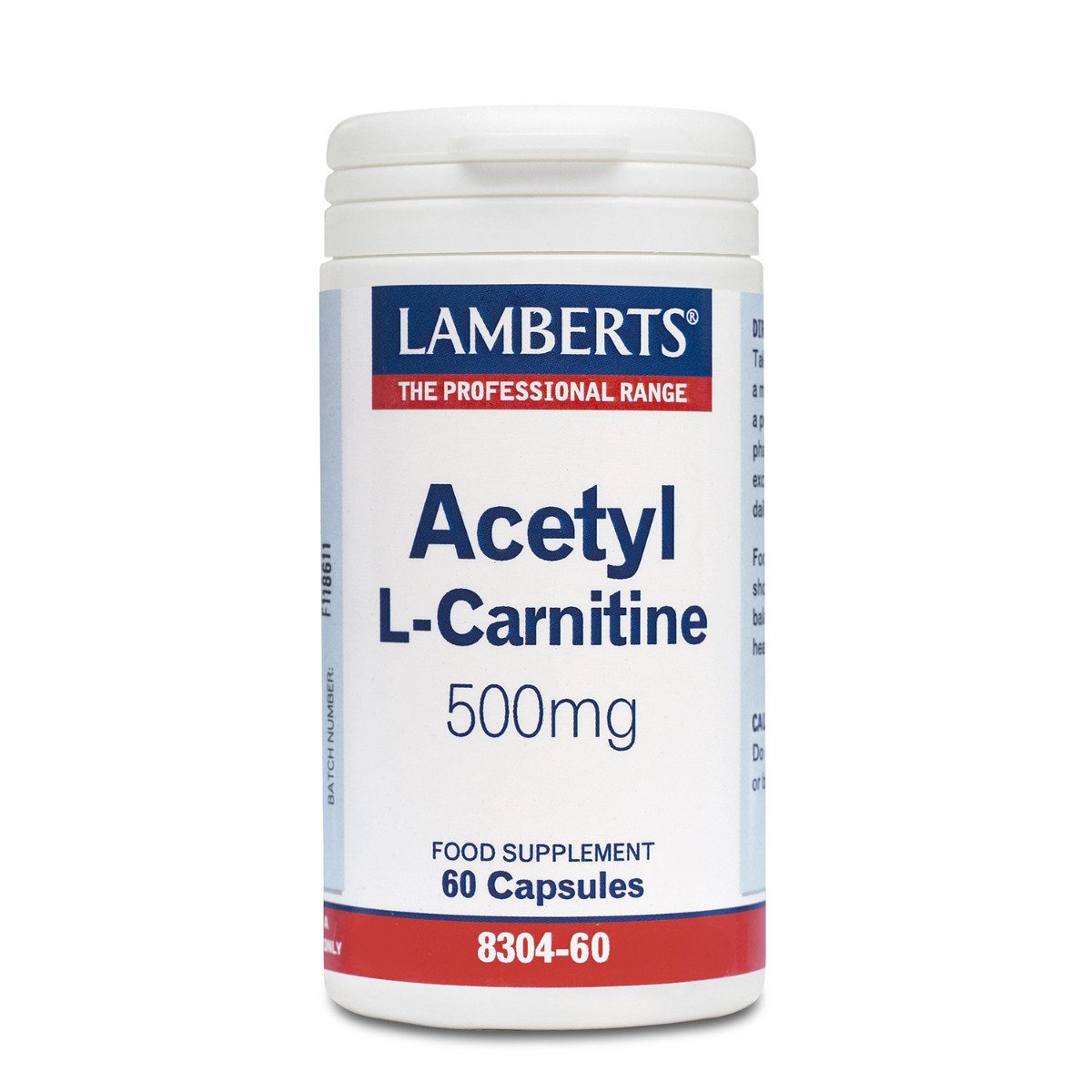 Lamberts Health Care Acetyl L-Carnitine 500mg