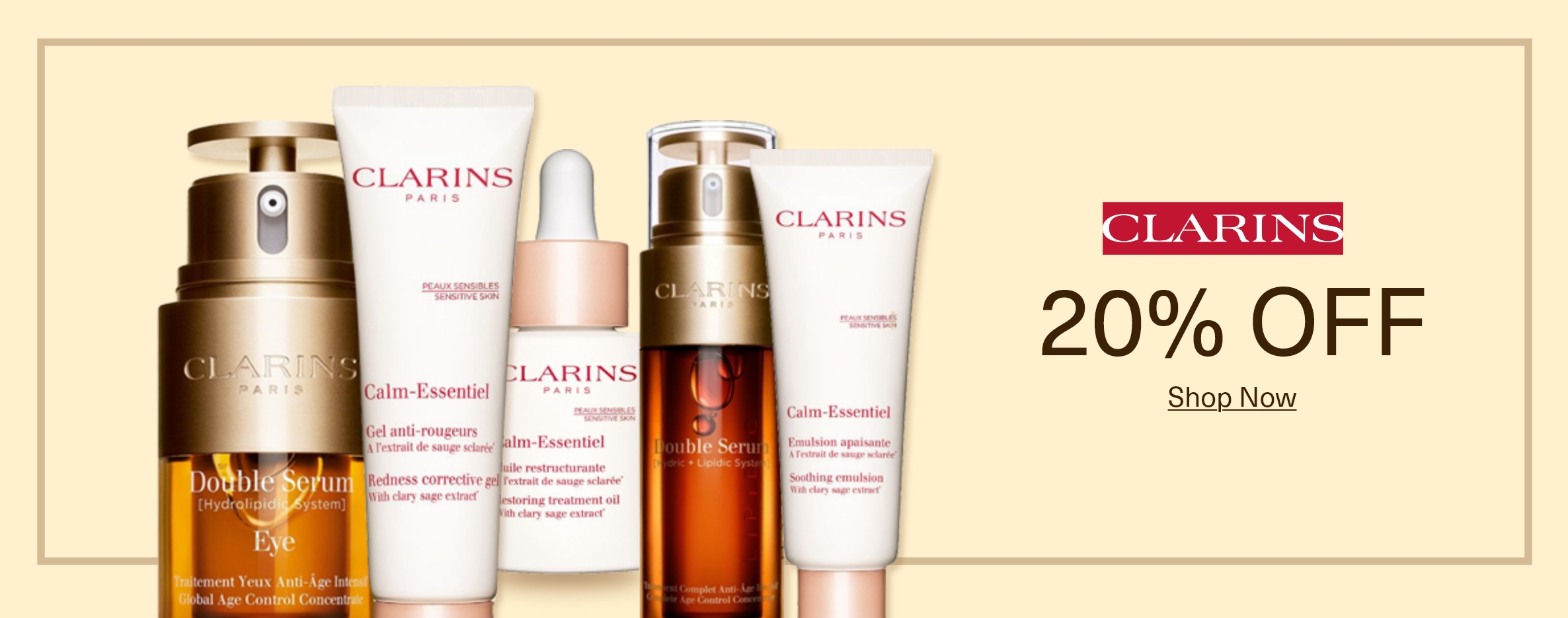 Homepage Clarins Small Banner